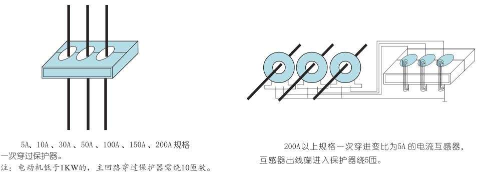 BR-MP4電機(jī)保護(hù)器一次接線