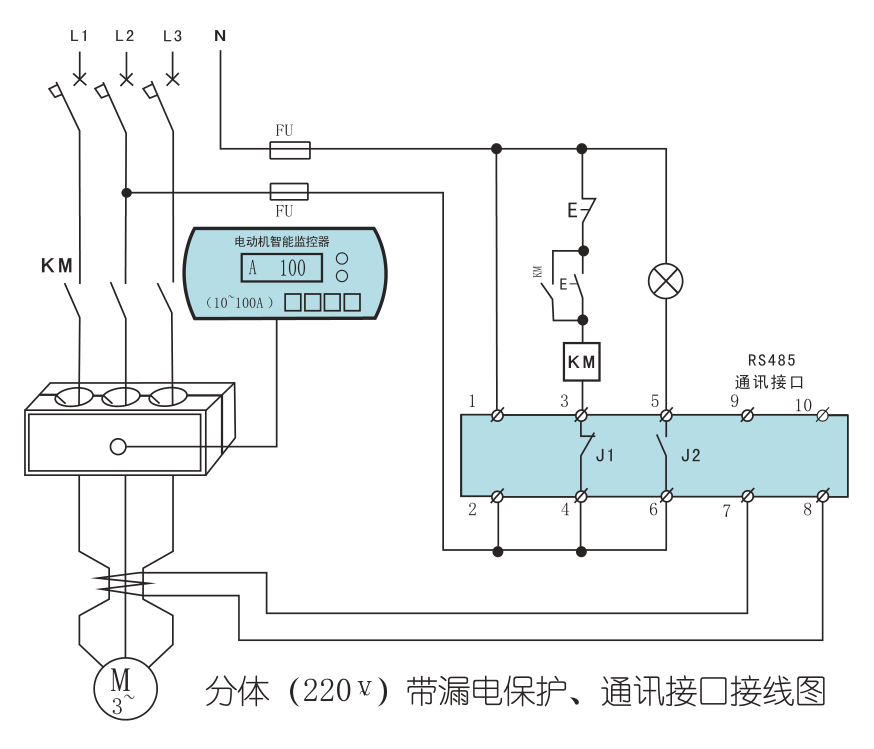 SJD-YD電機(jī)保護(hù)器的二次原理圖